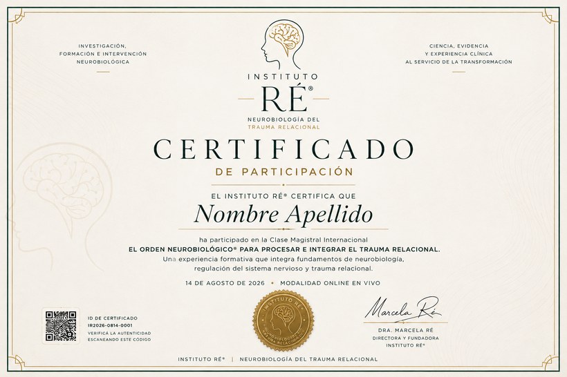Certificado de Participación del Instituto Ré®